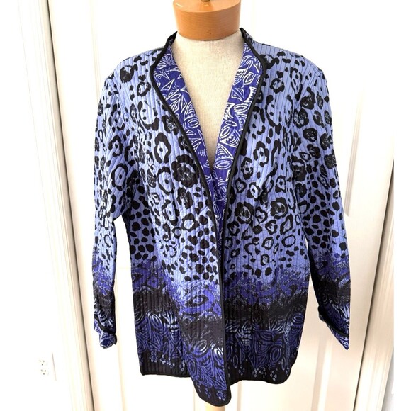 Catherines Jackets & Blazers - Catherines Lightweight Quilted Reversible Open Front Jacket Womens  1X 18-20W